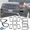 For 2014-16 Jeep Grand Cherokee Grille Taillight Fog Lamp Cover Frame Trim Bezel