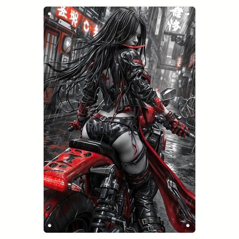 Retro Metal Tin Sign Car Engines & Characters Decor for Garage Man Cave 20x30 Cm