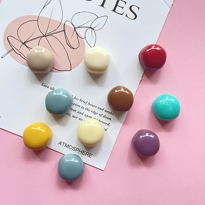 10pcs Colorful Round Frosted Fridge Magnets - Charming Decorative Magnets for Kitchen, Office Whiteboards, Lockers & Dishwashers