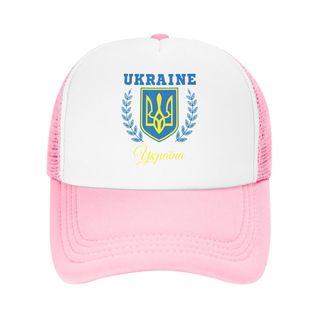 Mesh Sun Hats Ukraine Ukrainian Kiew Trysub Flag Summer Baseball Cap For Unisex Fashion Outdoor Sports Baseball Caps