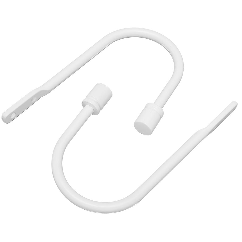 2Pcs Curtain Holdbacks U Shape Carbon Steel High Hardness Powder Coated Curtain Tiebacks for Family Office Hotel