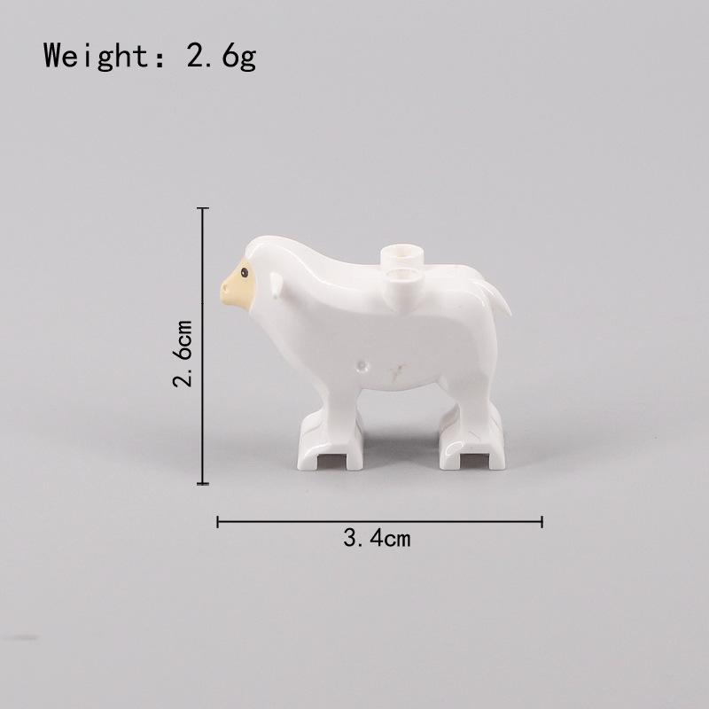 Animal Printed DIY Parts: Goat, Seagull, Penguin, Fish, Sheep - Compatible with MOC Building Block Toys
