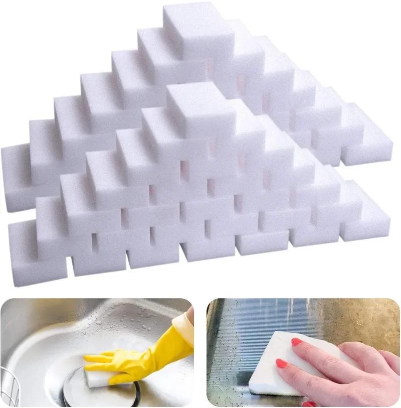 100 Pcs/lot Melamine Sponge Magic Sponge Eraser Melamine Cleaner for Kitchen Office Bathroom Nano Cleaning Sponges 10x6x2cm