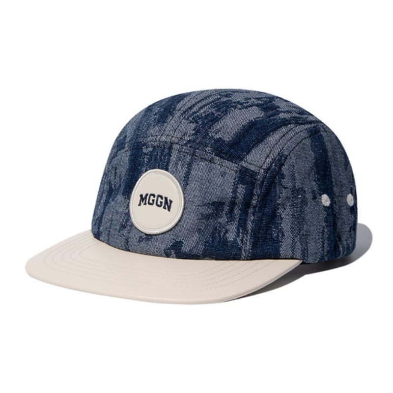 

MAGOODGAN Headwear 9307 Jacquard Medium Indigo Denim Camp Cap FREE