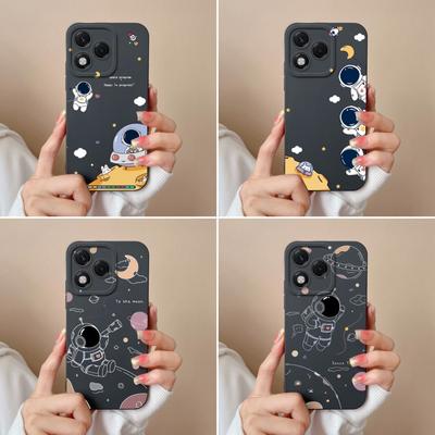 Obal pouzdro Pro Huawei Honor X5b X6b X7c X8 X8c X9c X60 400 Lite Saturn Roztomilý vzor astronauta Tekutý silikon Ochrana proti pádu Pro pouzdro Huawei