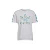 Men's Originals Pattern Camouflage Logo Stripe Short Sleeve White T-Shirt HF4892