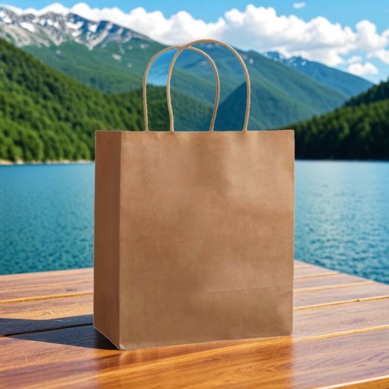Commercial Kraft Paper Takeaway Handle Bags