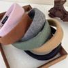 Retro Woolen Plush Fabric Wide Headband  Solid Color Hair Bands For Woman Temperament Hair Hoop Female Fashion  Hair Accessories