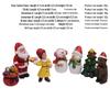 Santa Claus and Snowman Figurines with Christmas Ornaments, Brown Bear Gift Bag & Micro Landscape Pendant