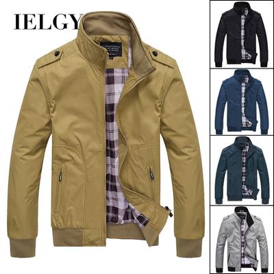 Pánská bunda Spring New Bomber Jacket Středně věk a starší Neformální Pánské oblečení velkých velikostí