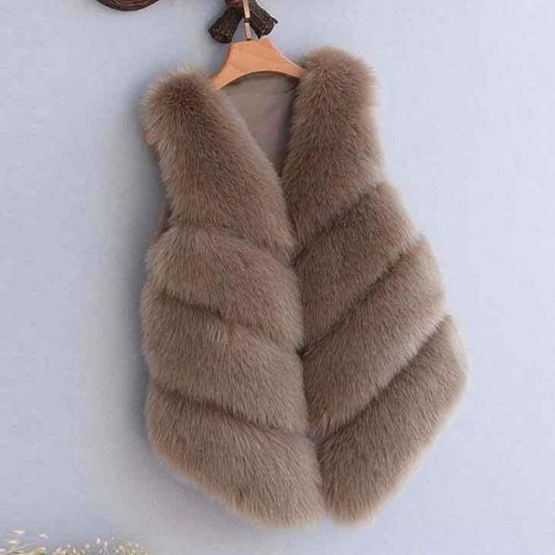 

Жилет из искусственного лисьего меха, куртка из искусственного меха, женский тонкий меховой жилет, жилет можно стирать и сшивать, легкий XXL