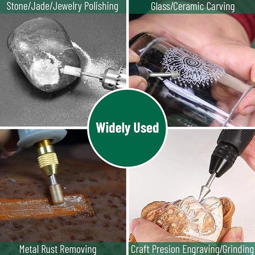 30pcs Emery Burs Set 2 35mm Shank For Electric Grinder And Power Tool Use