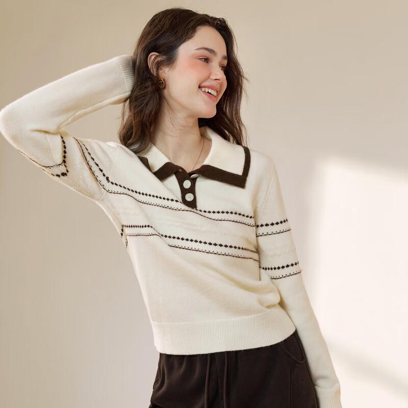 Betu Women's Polo Collar Knit Sweater