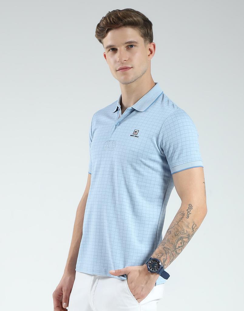 Monte Carlo Men's Slim Fit Printed Half Sleeve Polo T-Shirt