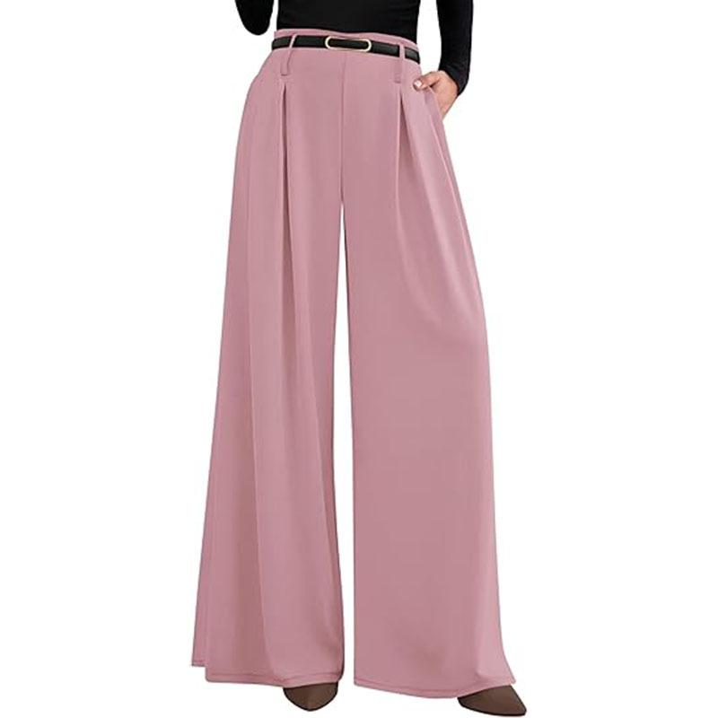European Casual High-Waisted Wide-Leg Trousers for Women, Slimming and Versatile.
