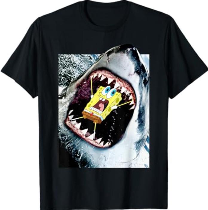 Spongebob SquarePants Shark Attack T-Shirt S разноцветный