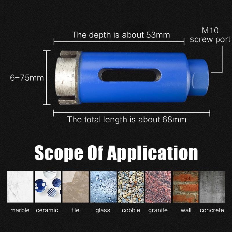 Diamond Hole Saw Drill Bit Set for Concrete Tiles Glassd Cutter Saw Blue Wall Drill Bit M10 Angle Grinder 6-75mm