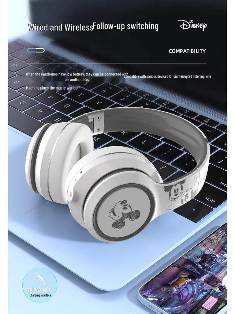 Disney Mickey Mouse Wireless Over-Ear Headphones - HiFi Sound Quality