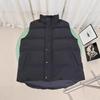 Unisex Black Label Stand Collar Down Vest - Warm, Thickened, Sleeveless, Short Gilet for Autumn/Winter.