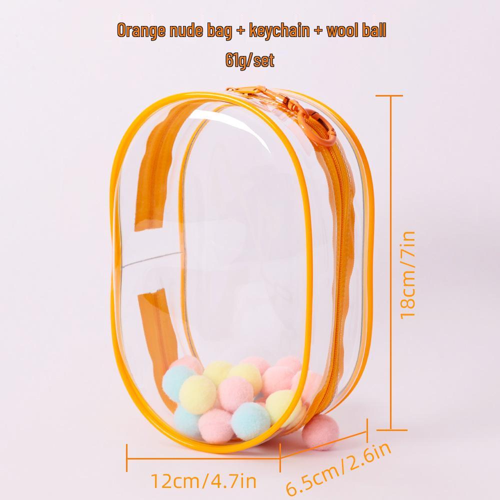 18cm High-Transparency Vinyl Doll Case - Multicolor Stroller Bag with Hanging Option for Anime Collectibles