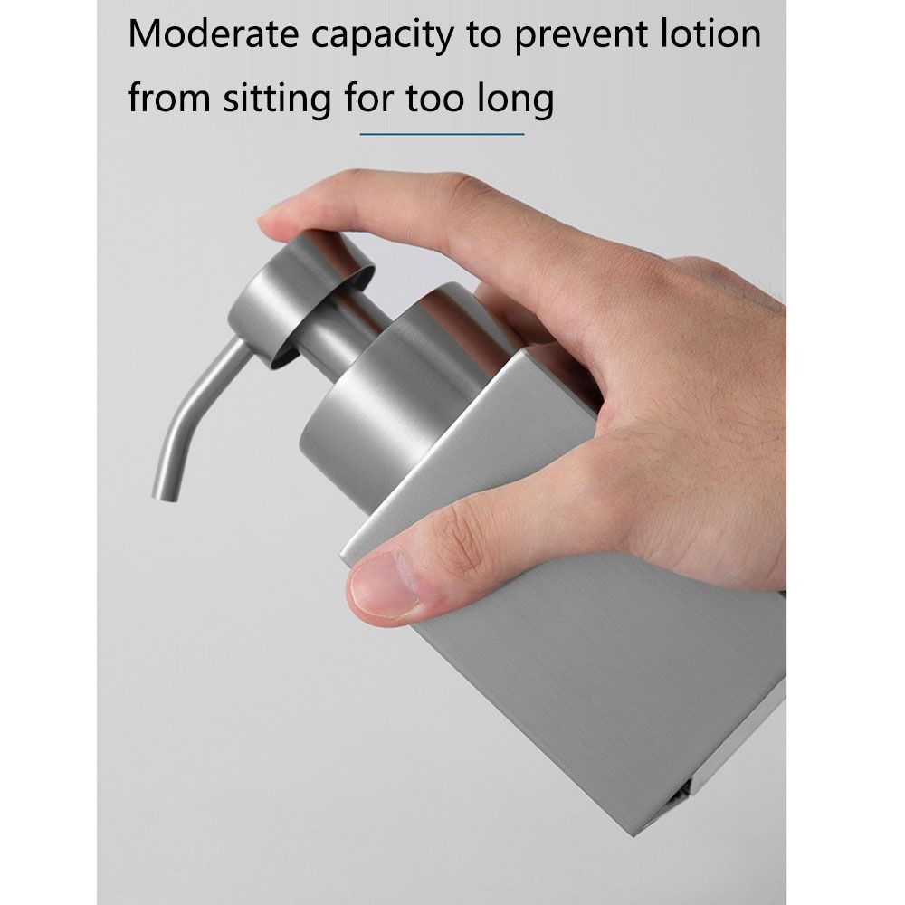 Square Stainless Steel Foaming Bottle Refillable Hand Sanitizer Jar Foam Making Container  Bathroom