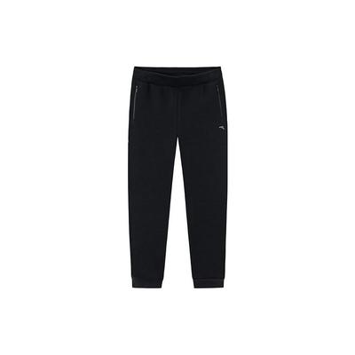 Trainingsserie Einfarbig Mittelhoch Tailliert Zulaufend Laufstricksporthose Damen Hose Schwarz 162417305-3