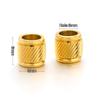 20Pcs Stainless Steel Gold Color Cylinder Bead Loose Spacer Beads for DIY Jewelry Beaded Necklace Supplies Bracelets Accessories