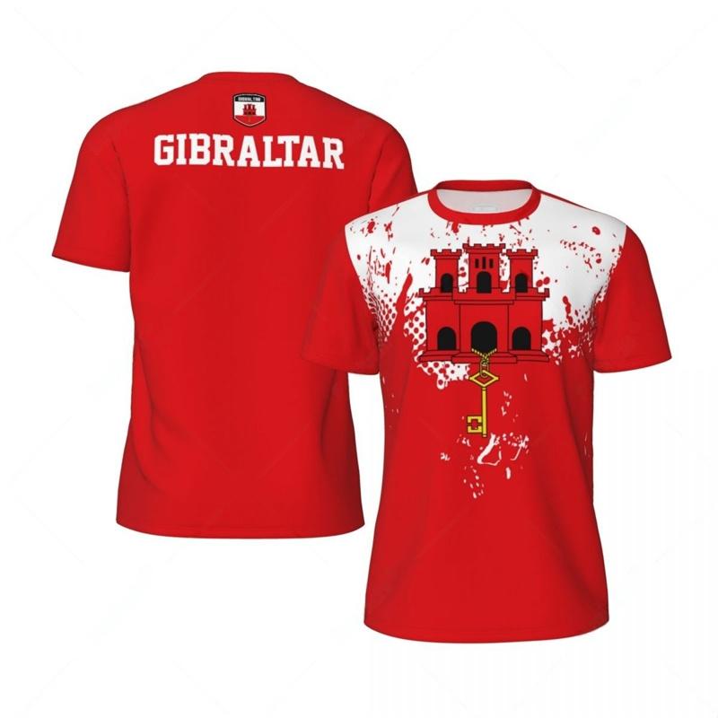 

New In Gibraltar T Shirts Men 3D Printed Football T-shirt Summer Loose Short Sleeve Sports Fitness T Shirt Crew Neck Tees Tops 160 (13T-14T)