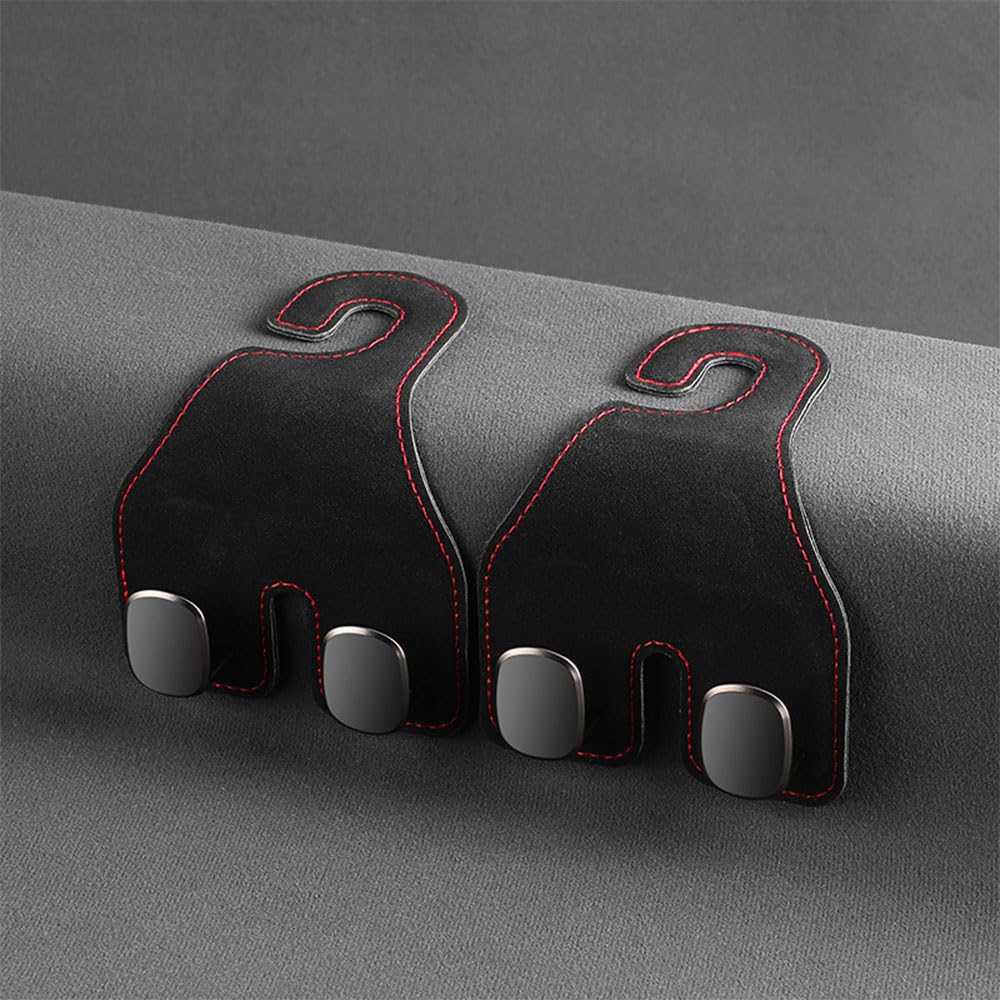 Crochet de voiture, Double crochet de siège auto, Lot de 2, Crochet d'appui-tête, Accessoires de voiture, Arrière