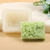 Square Butterfly Flower Silicone Soap Mold DIY Embossed Chrysanthemum Orchid Dragonfly Butterfly Patterns Soap Home Decor Gift