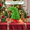 Green Christmas Tree Bent Plastic Tree, Artificial Christmas Desktop Home Decor Cloth Bag Base Wrapped For Indoor Desktop Decoration