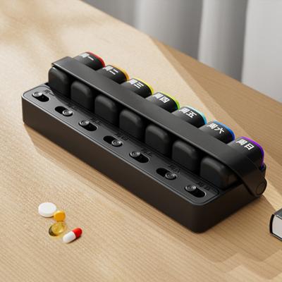Divided Medicine Box Pill Weekly Organizer Dustproof Moisture-Proof Large Capacity Travel Pill