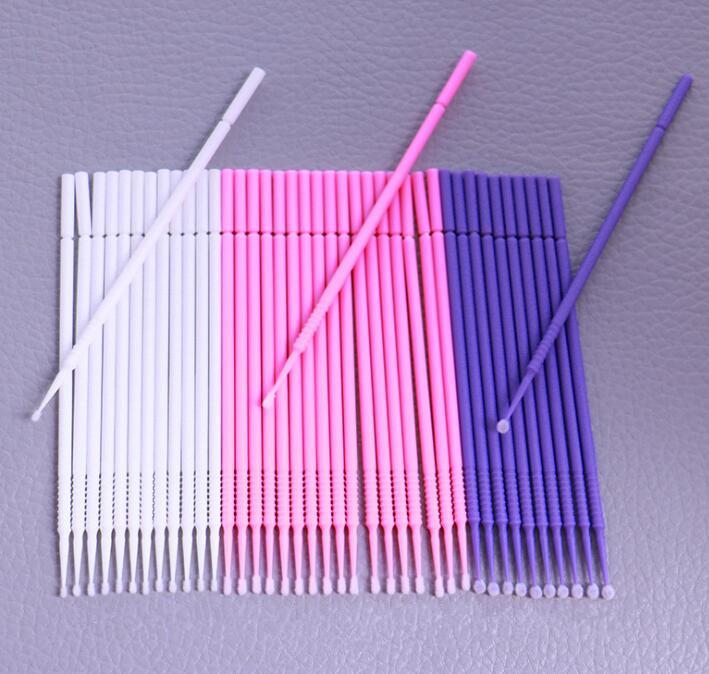 High Quality No Lint Disposable Micro Swabs Micro Brush Applicators for Eyelash Extension Small Clean Brush 100  Pcs Per Bag