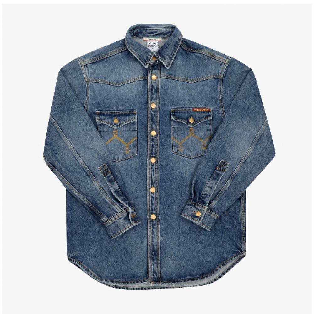 Wilddonkey Denim Unisex Shirt Ds Alfredo Washed Blue
