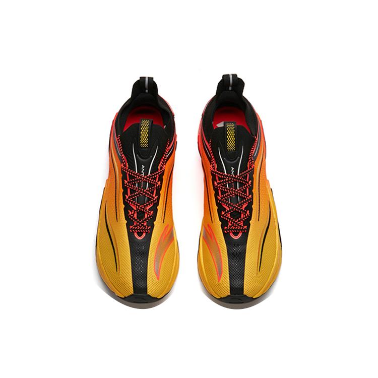 New Anta Running Collection Cushioned Slip-Resistant Abrasion-Resistant Low-Top Running Shoes Men's Yellow Black Red 112145596-1