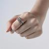 New Retro Jewelry Winding Twisted Thai Silver Multi-layer 925 Sterling Silver  Irregular Geometric Opening Rings