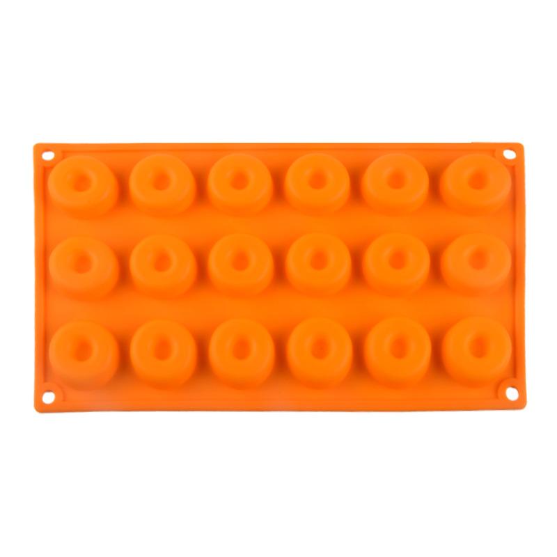18 Cavity Mini Silicone Donut Mold Non-Stick Chocolate Mould Diy Cookies Dessert Baking Pan Tray Cake Decorating Tools Bakeware