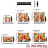 2D FLAT PRINTING 2pcs Curtains (Without Rod) Floral Poppy Design Ramadan holiday curtains with digital printing Versatile