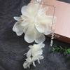 Fiore tridimensionale in tessuto con nappe Fiore in organza riutilizzabile Fiori da appendere ricamati a mano fai-da-te