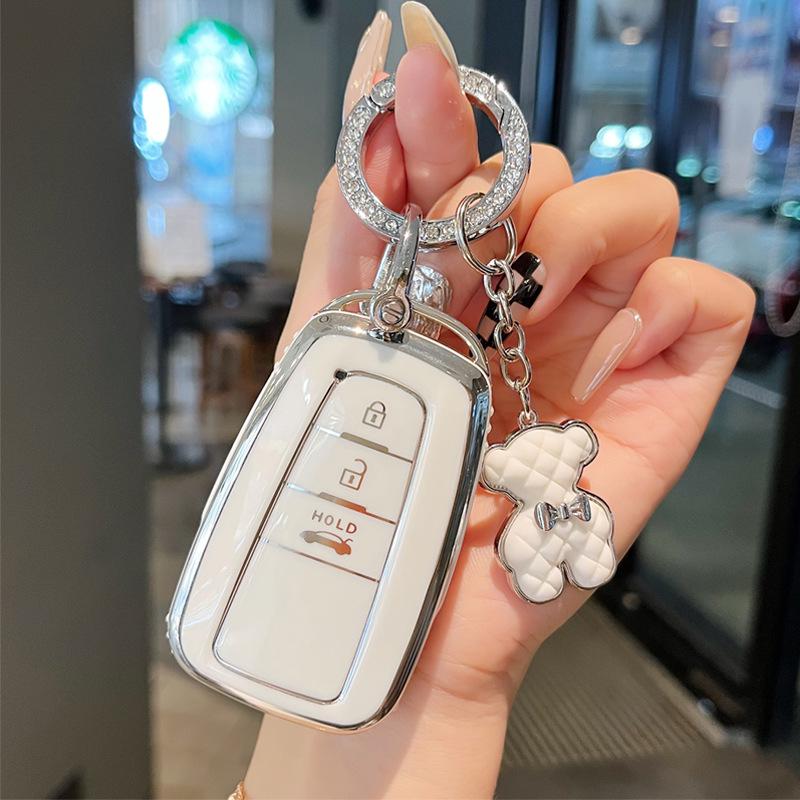Toyota Car Key Case for Avalon, Camry, Highlander, Corolla, RAV4, IZOA, CHR - Cartoon Design for Men and Women