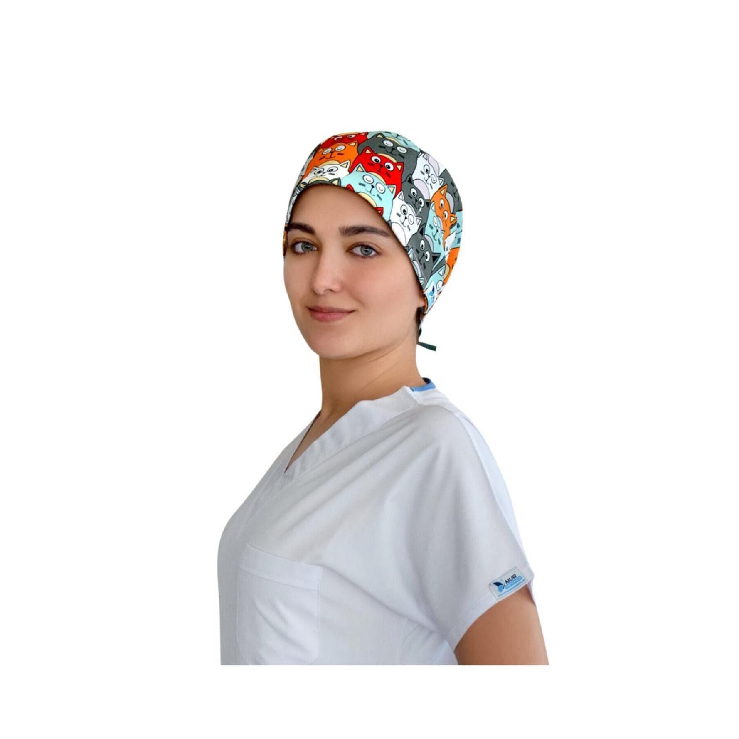 

Orange Cat Themed Doctor Nurse Hospital Cook Surgical Bonus вершковий