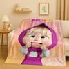 26 Stili Cartone Animato M-Masha e B-Orso Regalo di Natale Coperta in Flanella, Coperta Morbida Ultra Peluche per Casa Camera da Letto Letto Divano Copertura Bambini