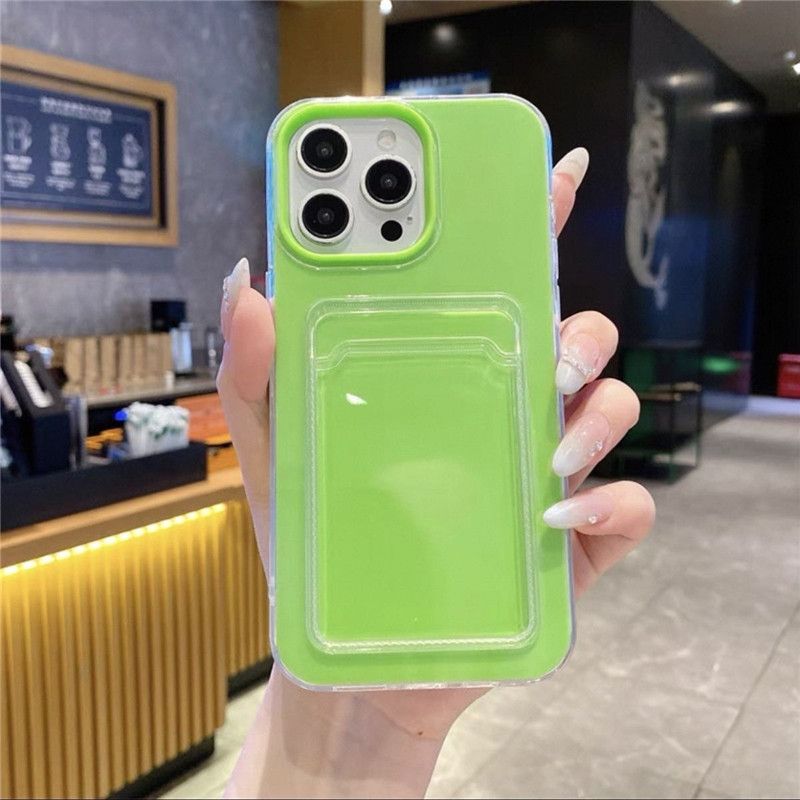 Luxury 2in1 Card Bag Candy Phone Case For iPhone 11 12 13 14 15 16 Pro Max TPU+PC Shockproof Bumper Back Cases Cover