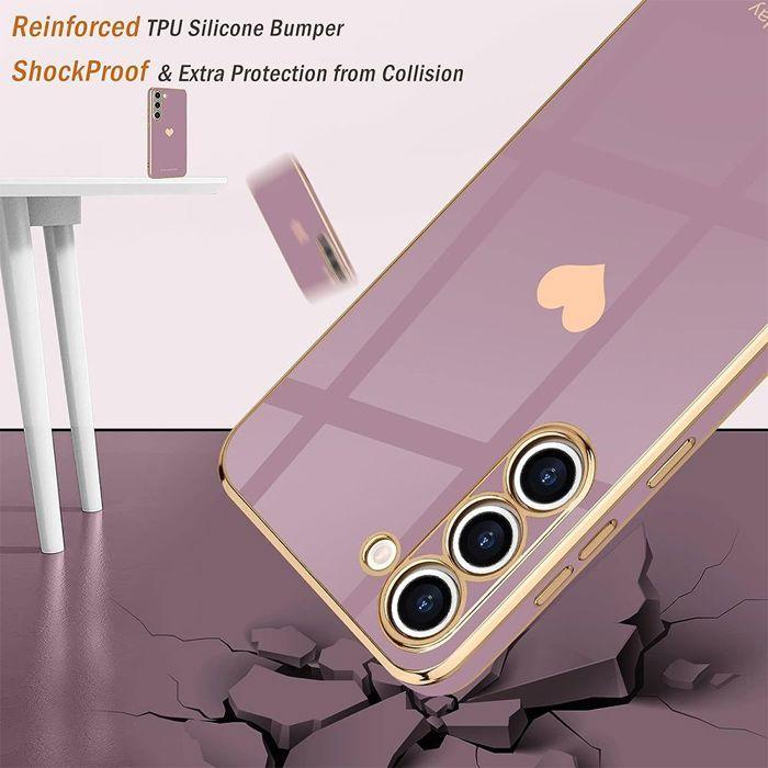 Coque de Protection - BOOLING - Samsung Galaxy A17 4G/5G - TPU Motif Cœur Antichoc Souple Violet