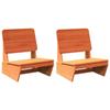 VidaXL Chaises de jardin lot de 2 cire marron 60x64x70,5 cm, siège de jardin, chaise d'extérieur, chaise de balcon, chaise 859314