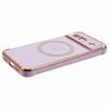 For Google Pixel 8 Magnetic Case Electroplated TPU Phone Cover Hollow Love Hearts