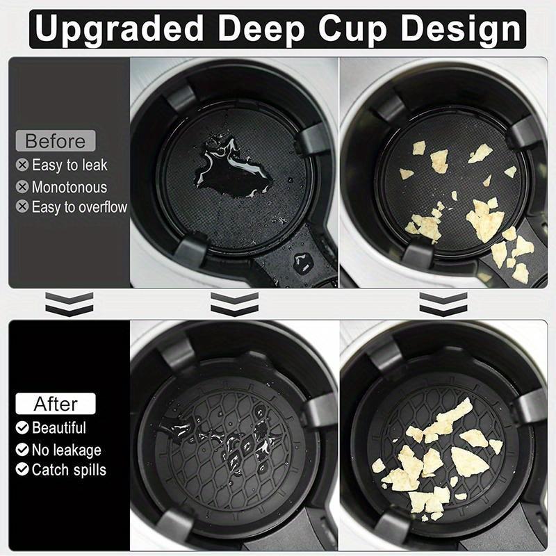 Soft Silicone Car Cup Coaster Anti-Slip Cup Holder Waterproof Non-Slip Sift-Proof Spill Saucer Car Interior Accessories