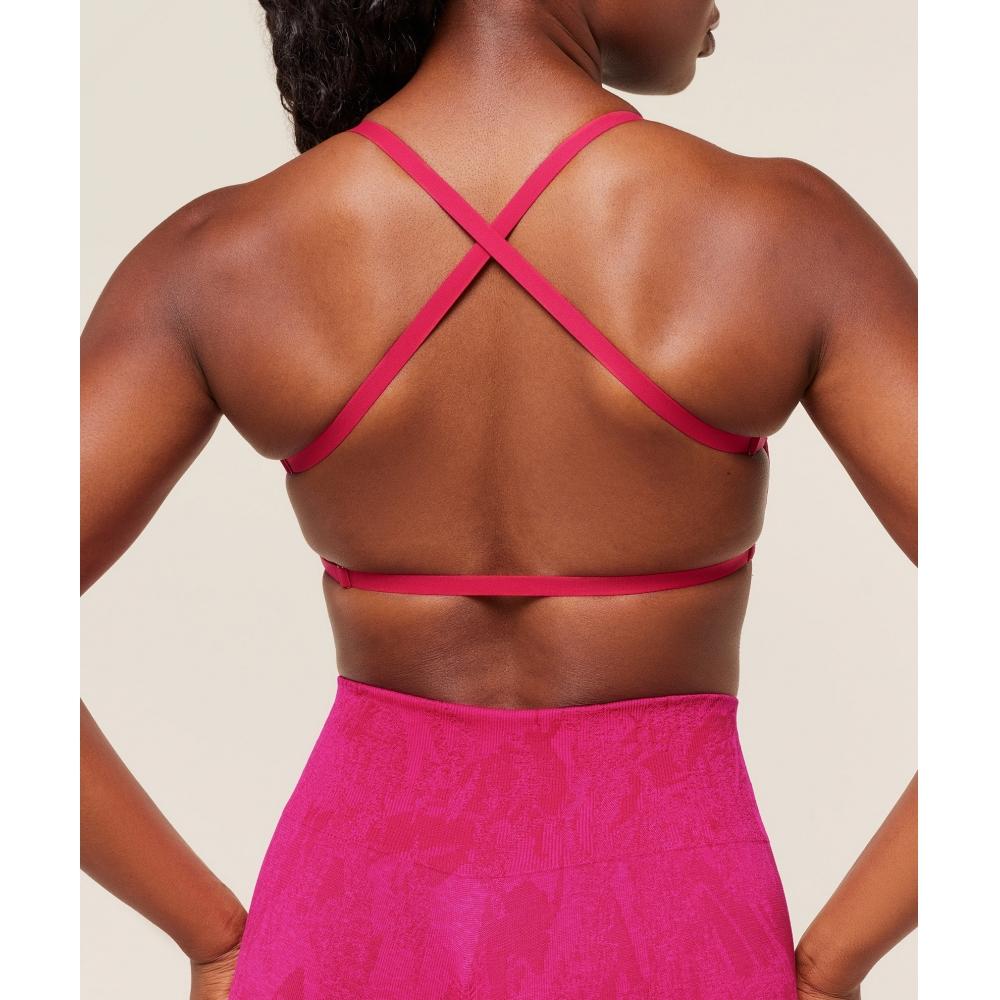 Gymshark Adapt Camo Cross Back Sports Bra Build Pink Energy Pink B3c2e Kc3n