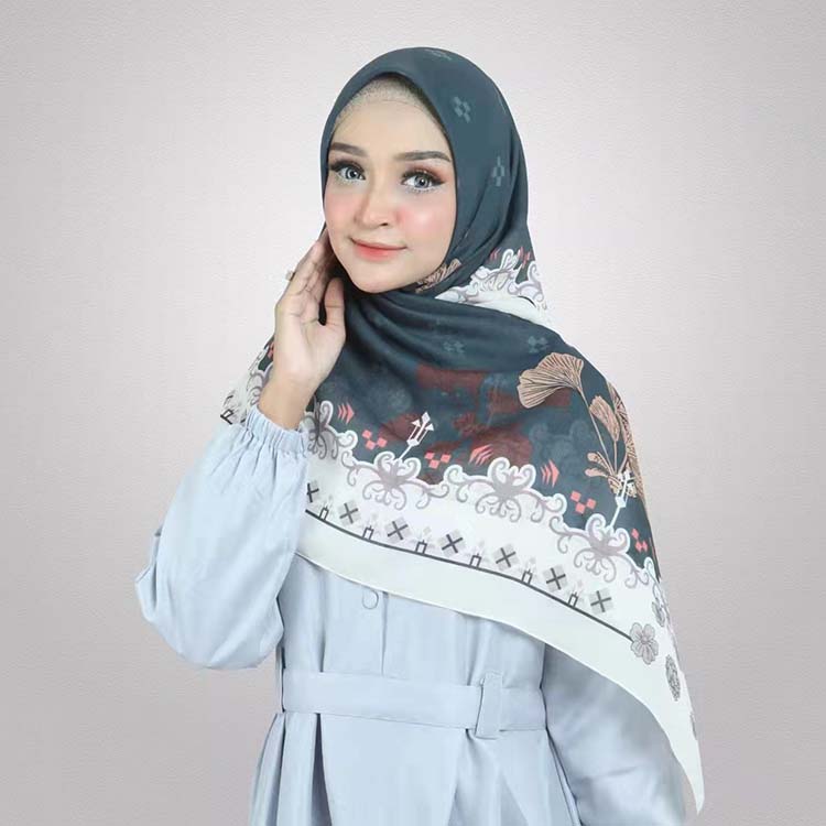 Premium Cotton Voile Printed Cotton Voile Tudung Bawal Custom Bawal Printed square Voile Scarf