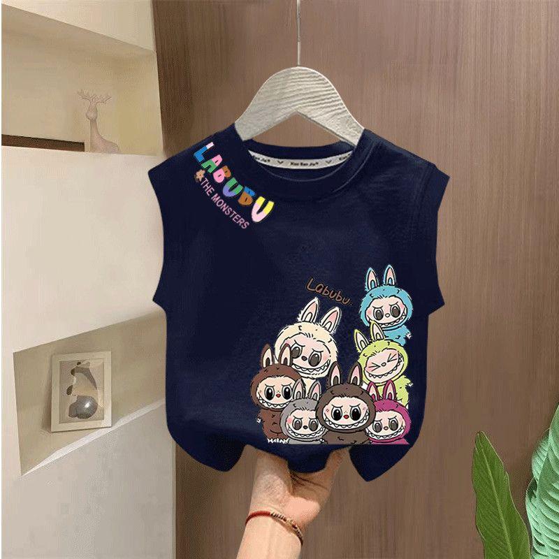 Dziecięce T Lato Chłopięce i Dziewczęce Słodkie Topiki Kamizelki
